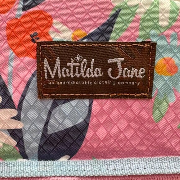 Matilda Jane Everything Packed Cooler Backpack Pink Floral NWT main image 3